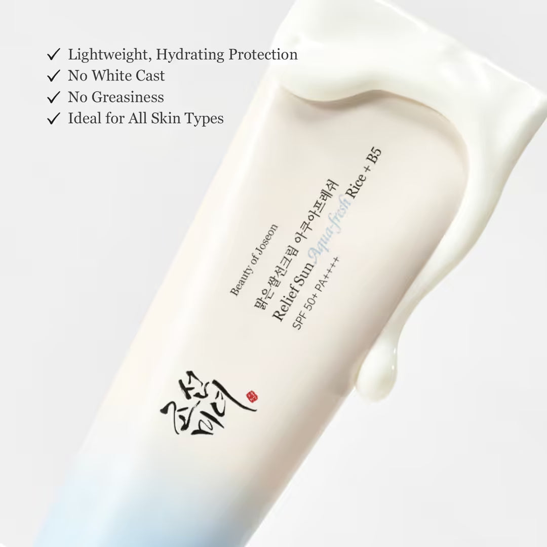 Beauty of Joseon Relief Sun Aqua-fresh Rice + B5, Korean Sunscreen for Acne-Prone Skin (50 ml)