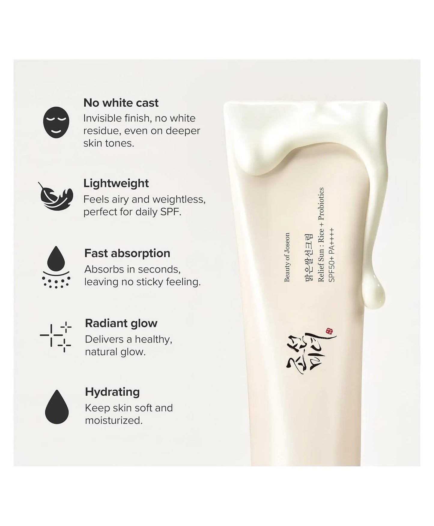 Beauty of Joseon Relief Sun Rice & Probiotics SPF 50 & PA+ - 50 ml